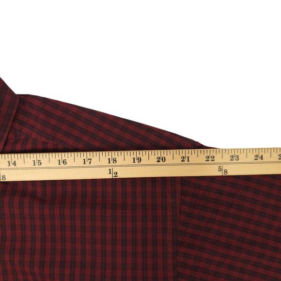Vintage 2002 Tommy Hilfiger Button Front Shirt Mens 16.5 Holiday Tartans Plaid - Picture 4 of 15